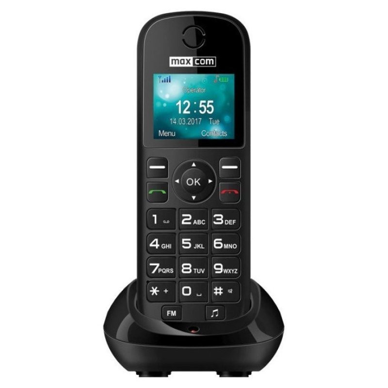 Comprar Maxcom Teléfono Fijo DECT MM35D SE 1,77" 2G Negro ( no RJ11) - Ganga Electrónica