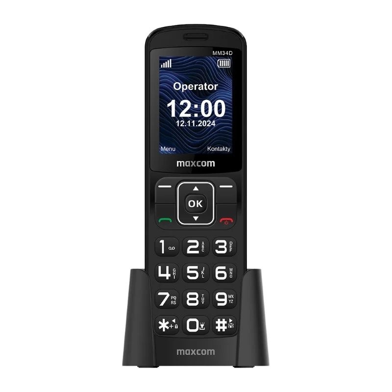 Comprar Maxcom Teléfono Fijo MM34D 4G SIM Negro (no RJ11) - Ganga Electrónica