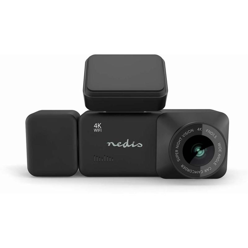 Nedis Dash Cam | 4 Mpixel | WiFi | LCD | Twofold Camera | Night Vision | Black