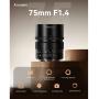 7Artisans 75mm f/1.4 - FullFrame - Canon RF-Mount - Black