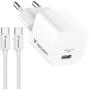 Verbatim 32396 Mini GaN Charger 20W EU Plug Bundle w/ 1m USB-C To C Cable