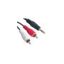 Comprar Nanocable Cable Audio Estereo Jack 3.5mm Macho a 2x Rca Macho 10m - Negro - Ganga Electrónica