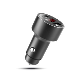 Comprar Eightt Cargador Coche USB 2 Puertos Aluminio 12w Display - Ganga Electrónica