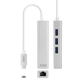 Comprar Nanocable Conversor Usb-C a Ethernet Gigabit + 3xusb 3.0 - Aluminio - 15 Cm - Plata - Ganga Electrónica