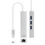 Comprar Nanocable Conversor Usb-C a Ethernet Gigabit + 3xusb 3.0 - Aluminio - 15 Cm - Plata - Ganga Electrónica
