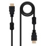 Comprar Nanocable Cable HDMI V1.4 con Ferrita Macho a HDMI V1.4 con Ferrita Macho 3m - Alta Velocidad - Negro - Ganga Electrónic