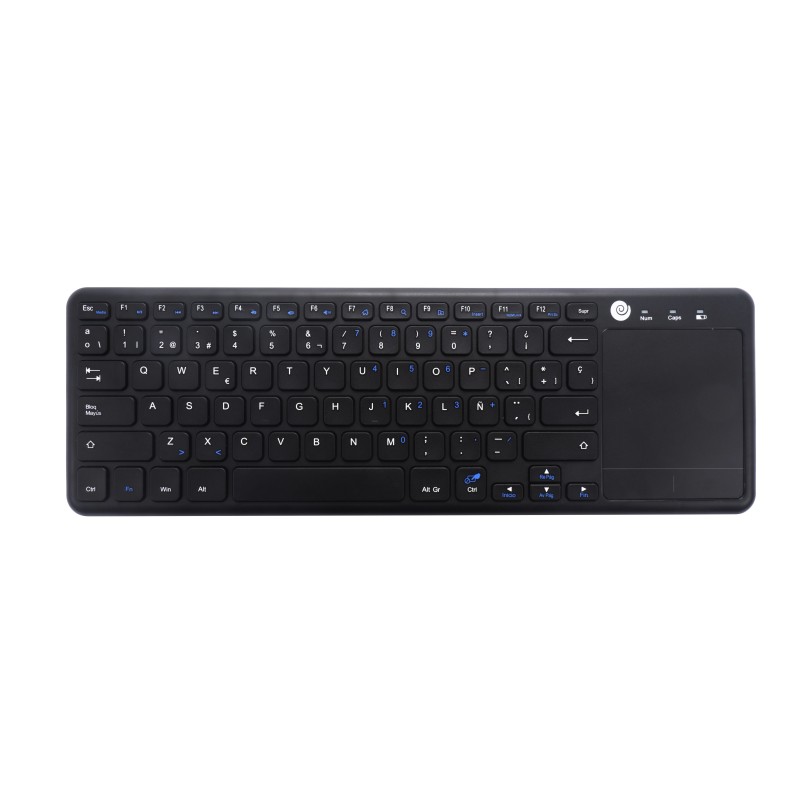 Comprar Teclado Español Coolbox Inalambrico Negro 2.4ghz Touchpad Multitactil - Ganga Electrónica