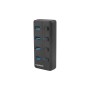 Comprar Natec Hub USB 3.0 Mantis2, 4-Ports On/Off With Ac Adapter, Black - Ganga Electrónica