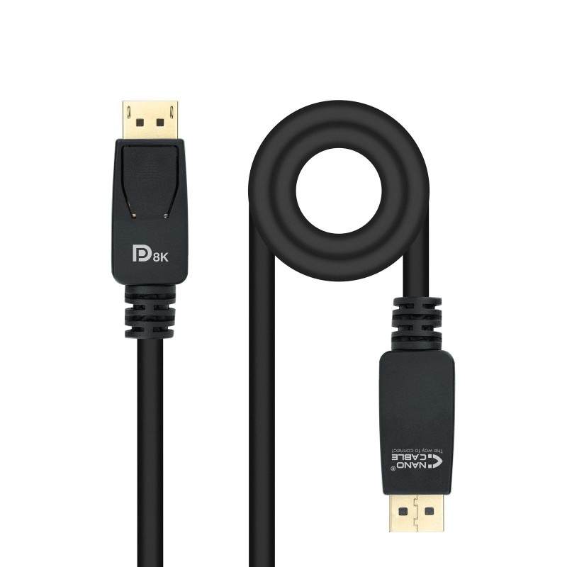 Comprar Nanocable Cable Displayport 1.4 Macho a Displayport 1.4 Macho 3m - Certificado Vesa - Negro - Ganga Electrónica