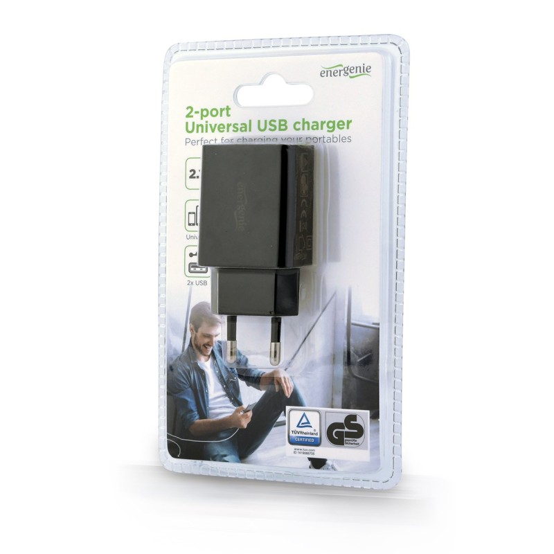Comprar Energenie Eg-U2c2a-03-Bk Cargador 2 Puertos USB 2.1a Negro - Ganga Electrónica