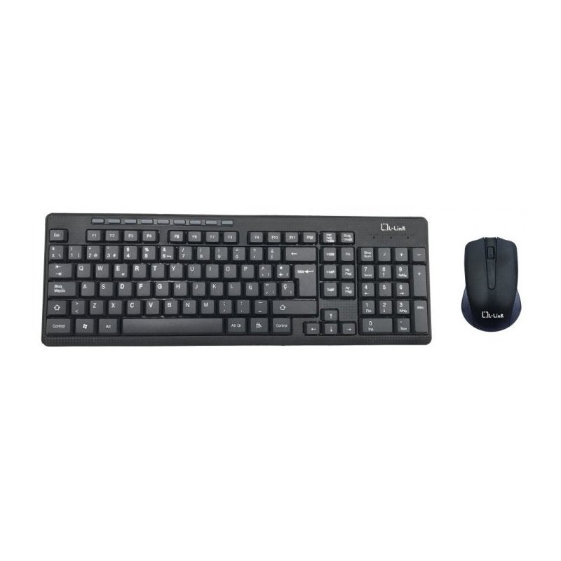 Comprar Teclado Español + Raton L-Link Inalambrico Negro Combo Ll-Kb-555-W - Ganga Electrónica
