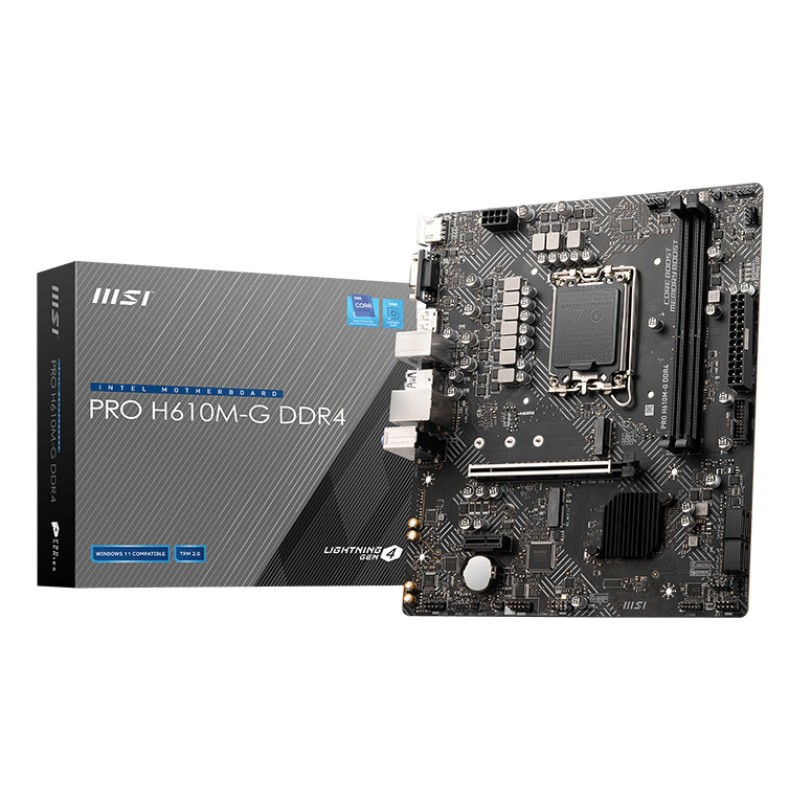 Comprar Placa Base Msi Intel 1700 Pro H610m-G DDR4 M-Atx, 2xddr4 7d46-009r - Ganga Electrónica