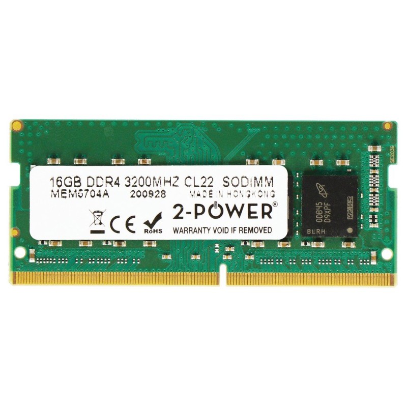 Comprar 2-Power Memoria Sodimm 16GB DDR4 3200mhz Cl22 Sodimm Mem5704a - Ganga Electrónica
