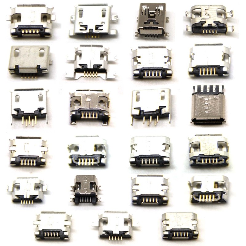 Comprar Conjunto de 240 Conectores Micro USB para Dispositivos Móviles Lenovo Huawei Xiaomi Samsung - Ganga Electrónica