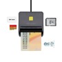 Comprar Aisens Lector de Tarjetas Externo Dni Sim, Sd, Micro Sd, Mmc, Rs-Mmc, Mmc Micro, Negro - Ganga Electrónica