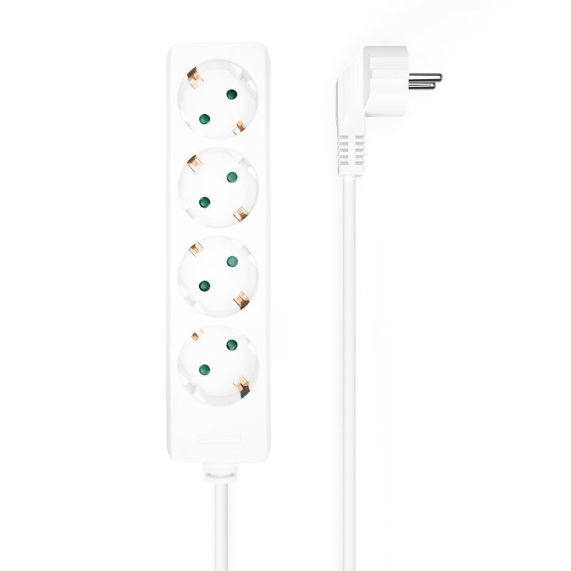 Comprar Aisens Regleta Multiple de 4 Tomas con Cable 3×1.5mm2 - 1.40m - Blanco - Ganga Electrónica