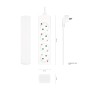 Comprar Aisens Regleta Multiple de 4 Tomas con Cable 3×1.5mm2 - 1.40m - Blanco - Ganga Electrónica