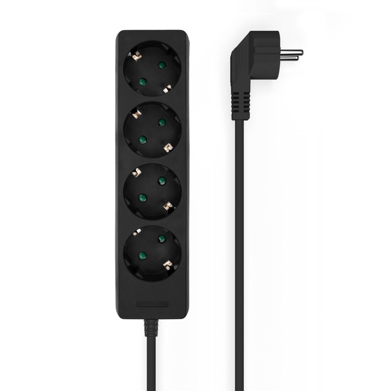 Comprar Aisens Regleta Multiple de 4 Tomas con Cable 3×1.5mm2 - 1.40m - Negro - Ganga Electrónica