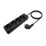 Comprar Aisens Regleta Multiple de 4 Tomas con Cable 3×1.5mm2 - 1.40m - Negro - Ganga Electrónica