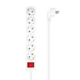 Comprar Aisens Regleta Multiple de 6 Tomas con Interruptor con Cable 3×1.5mm2 - 1.40m - Blanco - Ganga Electrónica