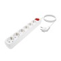 Comprar Aisens Regleta Multiple de 6 Tomas con Interruptor con Cable 3×1.5mm2 - 1.40m - Blanco - Ganga Electrónica
