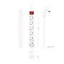 Comprar Aisens Regleta Multiple de 6 Tomas con Interruptor con Cable 3×1.5mm2 - 1.40m - Blanco - Ganga Electrónica