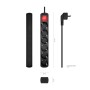 Comprar Aisens Regleta Multiple de 6 Tomas con Interruptor con Cable 3×1.5mm2 - 1.40m - Negro - Ganga Electrónica
