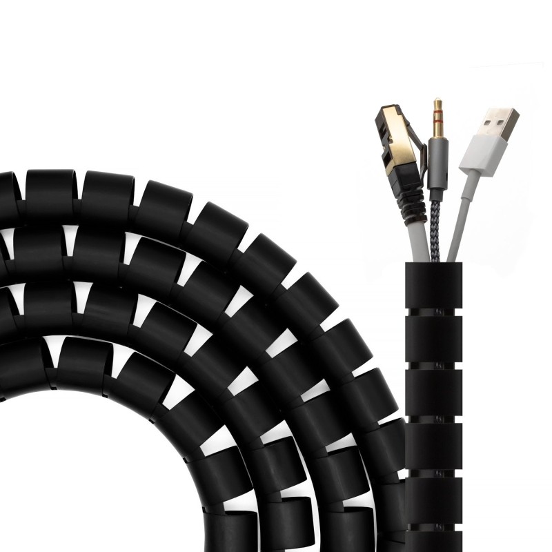 Comprar Aisens Organizador de Cable en Espiral 25mm - 3m - Negro - Ganga Electrónica