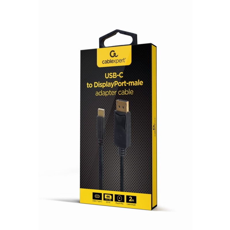 Comprar Gembird Usb-C To Displayport-Male Adapter 4K 60 Hz 2m Black - Ganga Electrónica