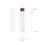 Comprar Aisens Regleta 4 Tomas con Interruptor con Cable 3×1.5mm2 - 1.4m - Blanco - Ganga Electrónica