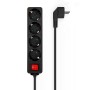 Comprar Aisens Regleta 4 Tomas con Interruptor con Cable 3×1.5mm2 - 1.40m - Negro - Ganga Electrónica