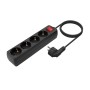 Comprar Aisens Regleta 4 Tomas con Interruptor con Cable 3×1.5mm2 - 1.40m - Negro - Ganga Electrónica