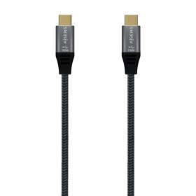Comprar Aisens Cable USB 3.2 Gen2x2 Aluminio 20gbps 8k@30hz 5a 100w E-Mark, Tipo Usb-C/M-Usb-C/M - 1m - Gris - Ganga Electrónica