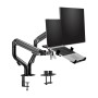 Comprar Aisens Soporte de Mesa Contrapeso Giratorio e Inclinable para Portatil y Monitor / TV 8kg de 17-32" - Negro - Ganga Elec