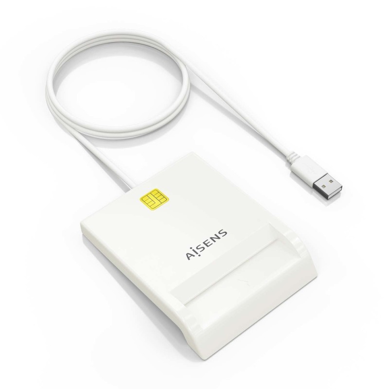 Comprar Aisens Lector de Tarjeta Inteligente Dni - Blanco - Ganga Electrónica