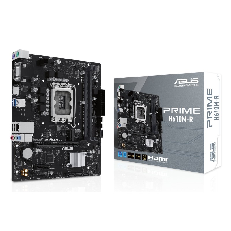 Comprar Placa Base Asus Prime H610m-R-Si 1700 DDR5 Pcie4.0 DVI 6xsata - Ganga Electrónica