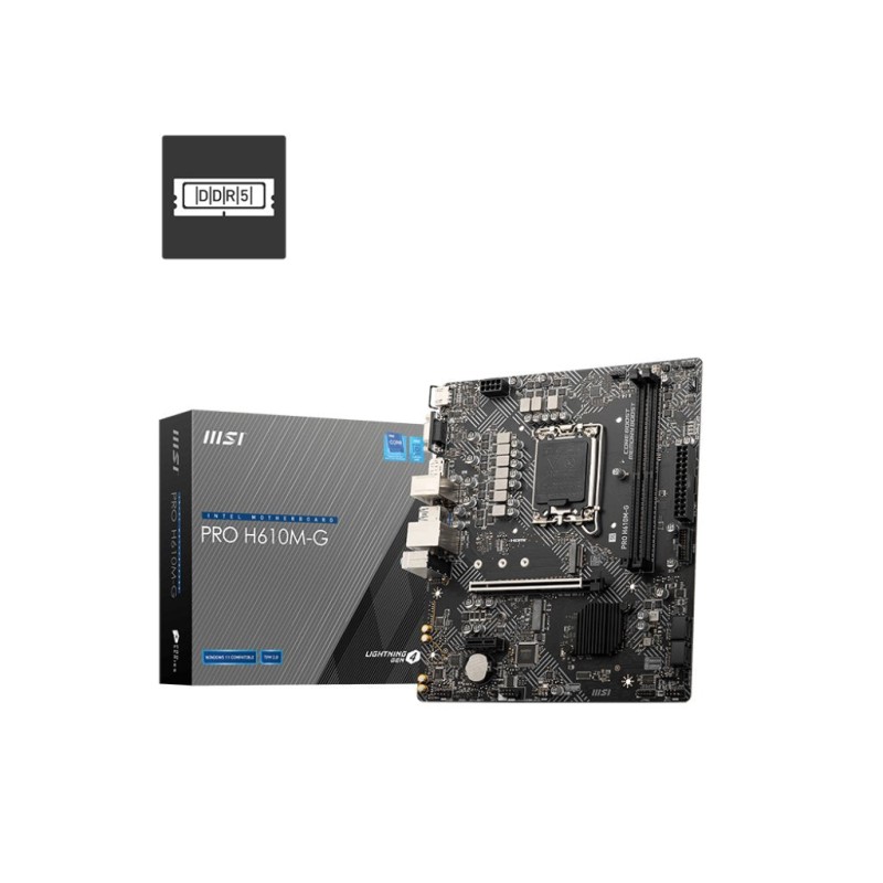 Comprar Placa Base Msi Pro H610m-G 1700 Matx 2xddr5 - Ganga Electrónica