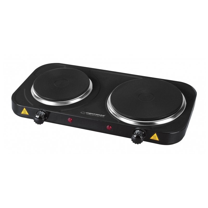 Comprar Esperanza Ekh014k Placa Eléctrica 2 Zonas, 2500 W, Negro - Ganga Electrónica