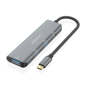 Comprar Aisens Hub USB 3.2 Gen1 5g Usb-C - Usb-C/M-1xusb-C/H-3xusb-A/H - 15cm - Color Gris - Ganga Electrónica