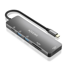 Comprar Aisens Usb-C Dock 6 en 1 - Usb-C a 1xhdmi - 2xusb-A - 1xusb-C PD 100w - 1xsd - 1xmicro Sd - 15cm - Ganga Electrónica