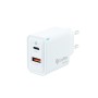 Comprar Coolbox Cargador Pared/Viaje 3.0 Gan Usb-C/Pd + Usb-A 30w Blanco Máximo 30w/ 1xusb-C. 1xusb-A/ Quickcharge 3.0 - Ganga E