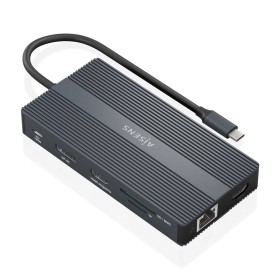 Comprar Dock Aisens 12 en 1 Usb-C a 2xhdmi DP RJ45 4xusb-A Usb-C Usb-C PD 20cm - Ganga Electrónica