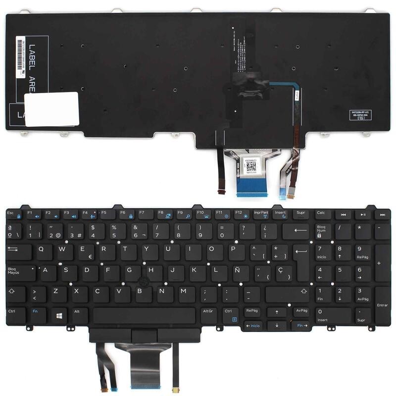 Comprar Teclado Español Compatible para Portatil Dell Latitude E5450 E5470 P48g P63g Nuevo Retroiluminado y con Pointstick 1 Año