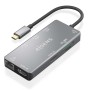 Comprar Aisens Usb-C Dock 9 en 1, Usb-C a 2xhdmi, 1xrj45, 2xusb-A Usb3.0, 1xusb-A Usb2.0, 1xusb-C Pd, 1xsd, 1xmicro Sd, Gris, 15