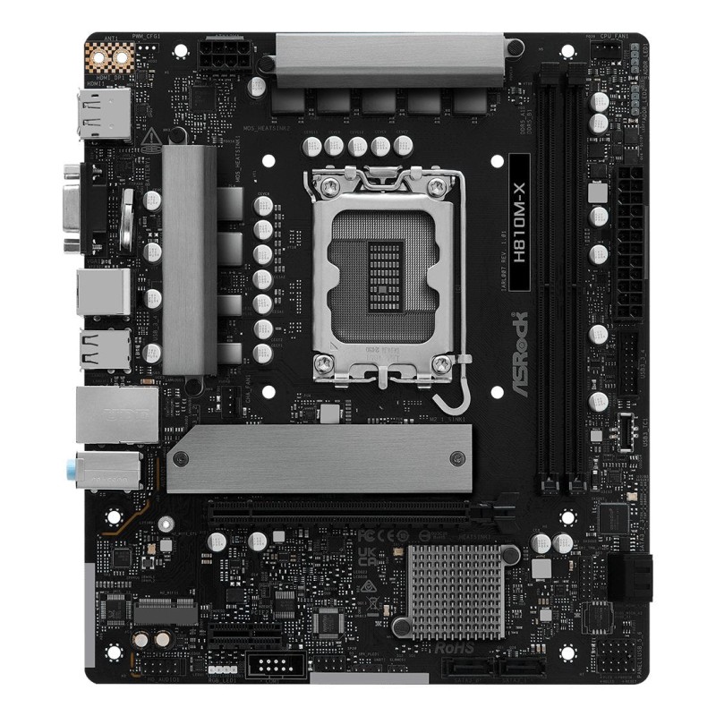 Comprar Placa Base Asrock H810m-X Intel H810 Lga 1851 Micro ATX - Ganga Electrónica