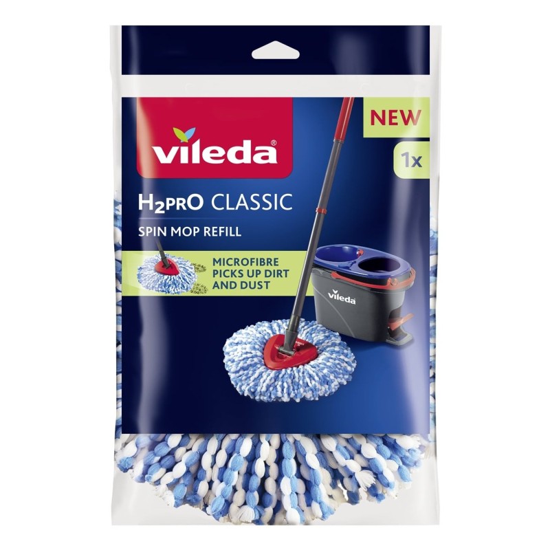 Comprar Vileda H2pro Classic Cabezal de Repuesto para H2pro Spin Mop, Funda para Fregona 178331 - Ganga Electrónica