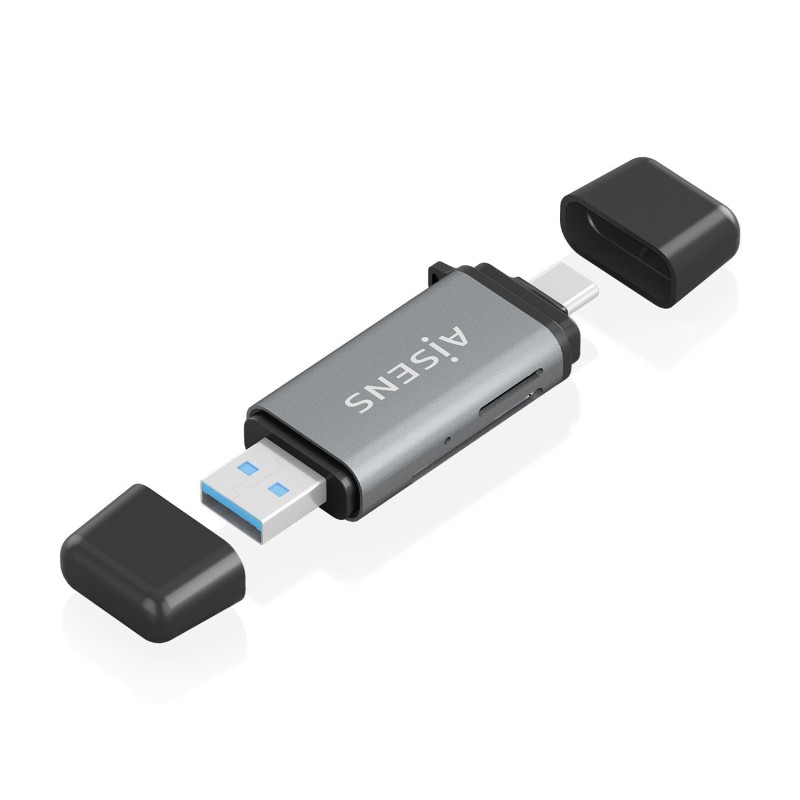 Comprar Aisens Lector de Tarjetas Sd, Micro Sd, Mmc, Rs-Mmc, Mmc Micro, Usb-A y Usb-C, Gris - Ganga Electrónica