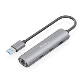 Comprar Aisens Usb3.0 Dock Usb-A a Ethernet Gigabit + Hub 2xusb-C+1xusb-A, Gris, 15cm - Ganga Electrónica