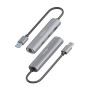 Comprar Aisens Usb3.0 Dock Usb-A a Ethernet Gigabit + Hub 2xusb-C+1xusb-A, Gris, 15cm - Ganga Electrónica