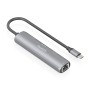 Comprar Aisens Dock Usb-C a Ethernet Gigabit + Hub 3xusb-A, Gris, 15cm - Ganga Electrónica